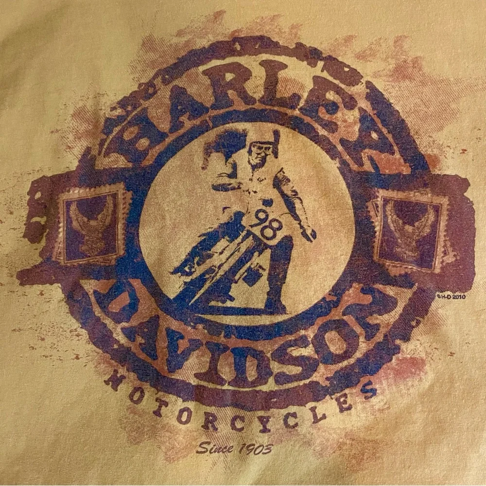 Harley Davidson | Men’s Yellow St. Maarten Oversized Graphic Tee - Picture 4 of 4